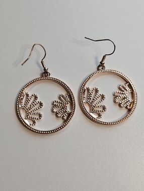 Delicate Rose Gold Sunburst Hoop Earrings - Women Jewelry